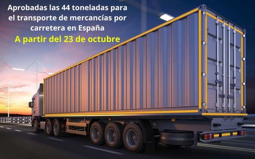 España eleva a 44 toneladas la masa máxima permitida para el transporte de mercancías