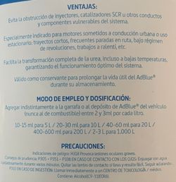 Aditivo Anticristalización AdBlue | Protege Inyectores y Sistema SCR