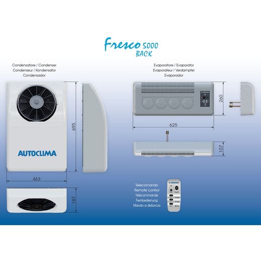 Aire Acondicionado Autónomo Fresco 5000 Back 24V Autoclima