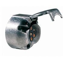 Base Remolque 7 Polos 12V/N en Aluminio ISO 1724 con Contactos de Tornillo KM1230