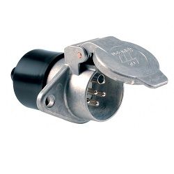 Base remolque 7 polos 24V/S ISO 3731 en aluminio con Contactos de Tornillo -111083