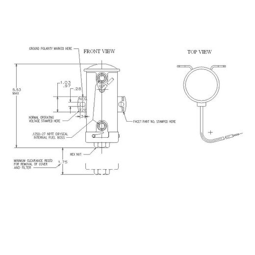 Bomba eléctrica de Combustible 12v Facet Gold-Flo 476087 FACET