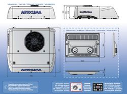 MODULA RT 12v Climatizador Eléctrico de Techo para Camión y Vehículos Industriales.