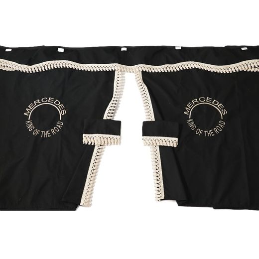 Cortina Cama Flecos Bordada-Para Camión