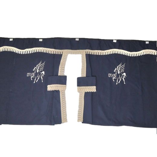 Cortina Lateral Camión Flecos y Bordados