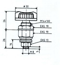 Coupe-batterie unipolaire 12/24 V 75 A 200 A crête 50026. 500026 CORMAR