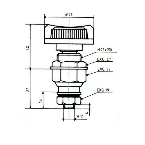 Interruptor de desconexão manual de bateria unipolar, 12/24 V. 80 A, pico de 300 A, 500028 500028 CORMAR