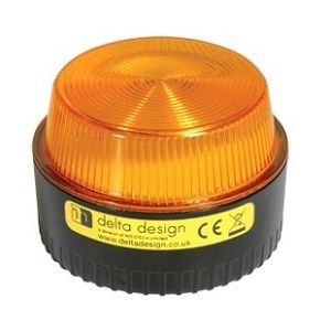 FARO LP Xenón - Un destello - Protección IP67 Altura 44mm x Ø76mm 2W 10-100V. Color AMBAR 30102270 ECCO