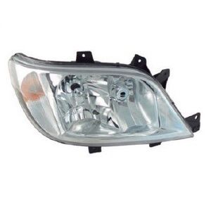 Faro delantero izquierdo Mercedes Sprinter (2002–2006) con luz antiniebla.