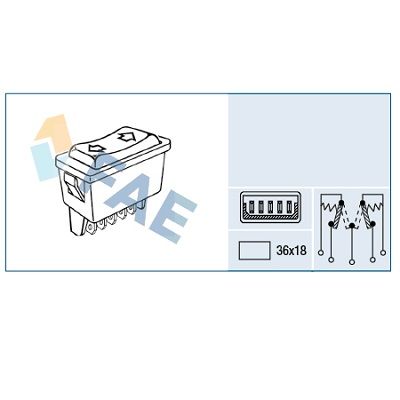 Interruptor elevalunas (inversor) F62590 FAE