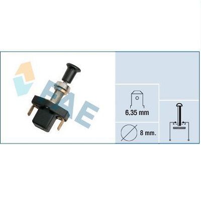 Interruptor Tirón, Negro, Con terminal 6,35m Ø 8Mm F65080 FAE