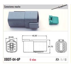 Kit Conector Estanc 6Vias XBDT-04-6P XBC
