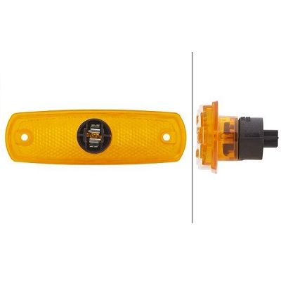 Feu de Gabarit Latéral Halogène Jaune 24V HELLA 2PS 962 964-012
