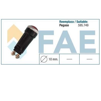 Luz Control Ambar. Cristal diam, 18mm, para lampara T10 F98603 FAE