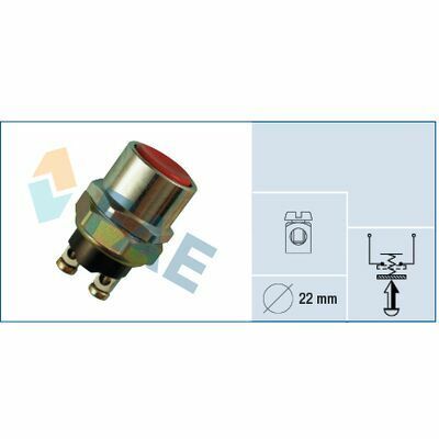 Pulsador Rojo , Con Tuerca, Ø 22Mm  (reforzado) F63330 FAE