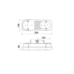 Feu arrière gauche Nissan avec éclairage de plaque et passe-câbles. 01135395 LEO