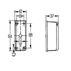 Luz de Gálibo Halógena Transparente/Roja/Blanca HELLA 2XS 005 020-002