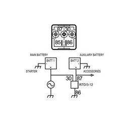 Relé de proteção contra descarga de bateria. 100A. 12V. MR18 MAHLE
