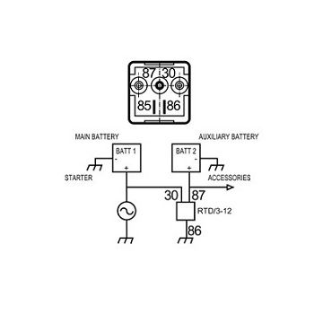 Relé de proteção contra descarga de bateria. 100A. 12V. MR18 MAHLE